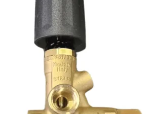Brass pressure regulator valve with black knob